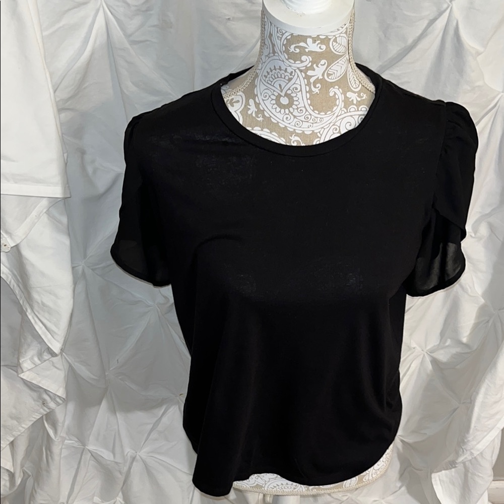 Michael Kors Black Crew Neck Tee - Picture 6 of 10